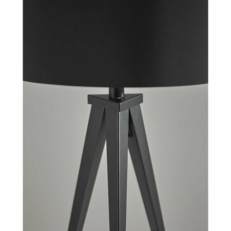 Homeroots Black Metal Table Lamp14 x 14 x 28 in. 372801